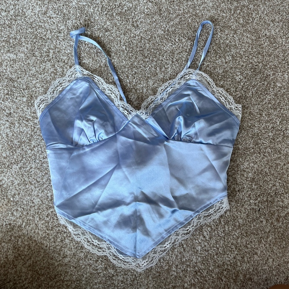 Baby blue night out top